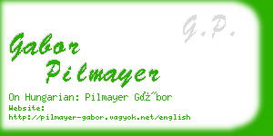 gabor pilmayer business card